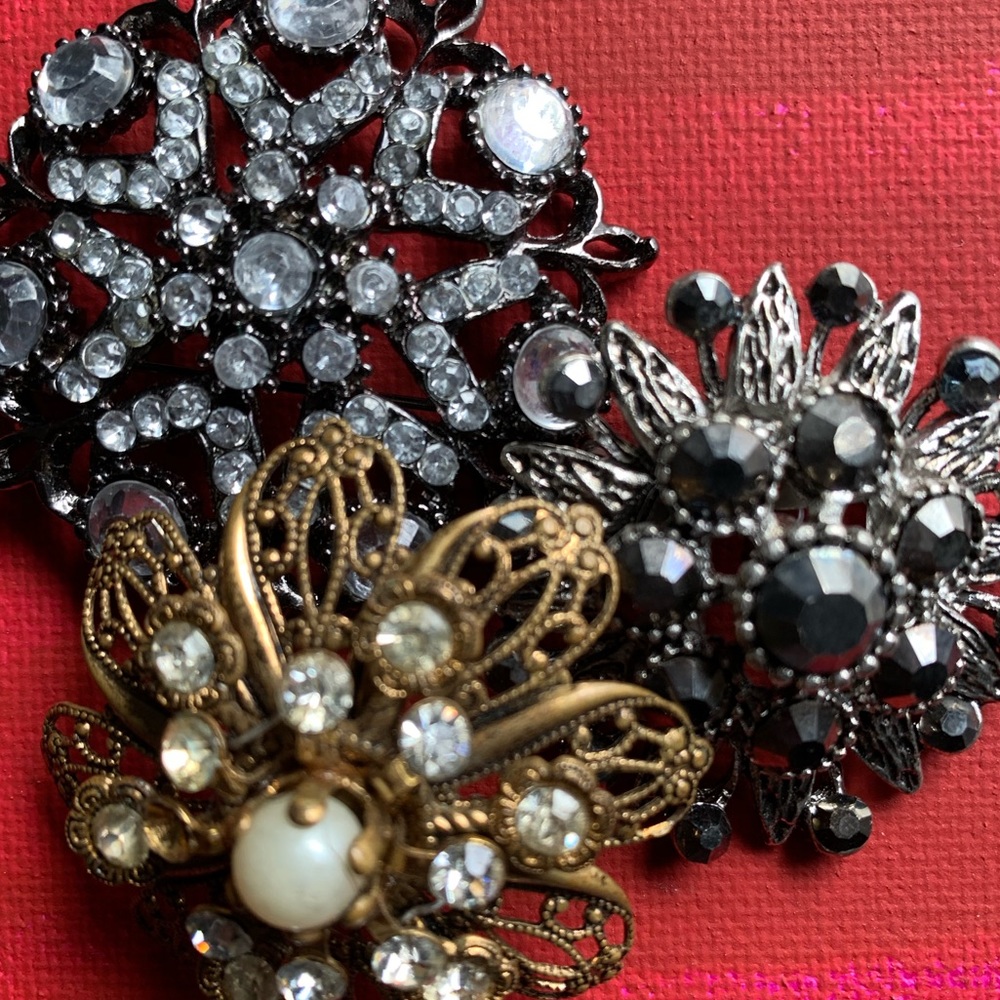 3 brooch bundle